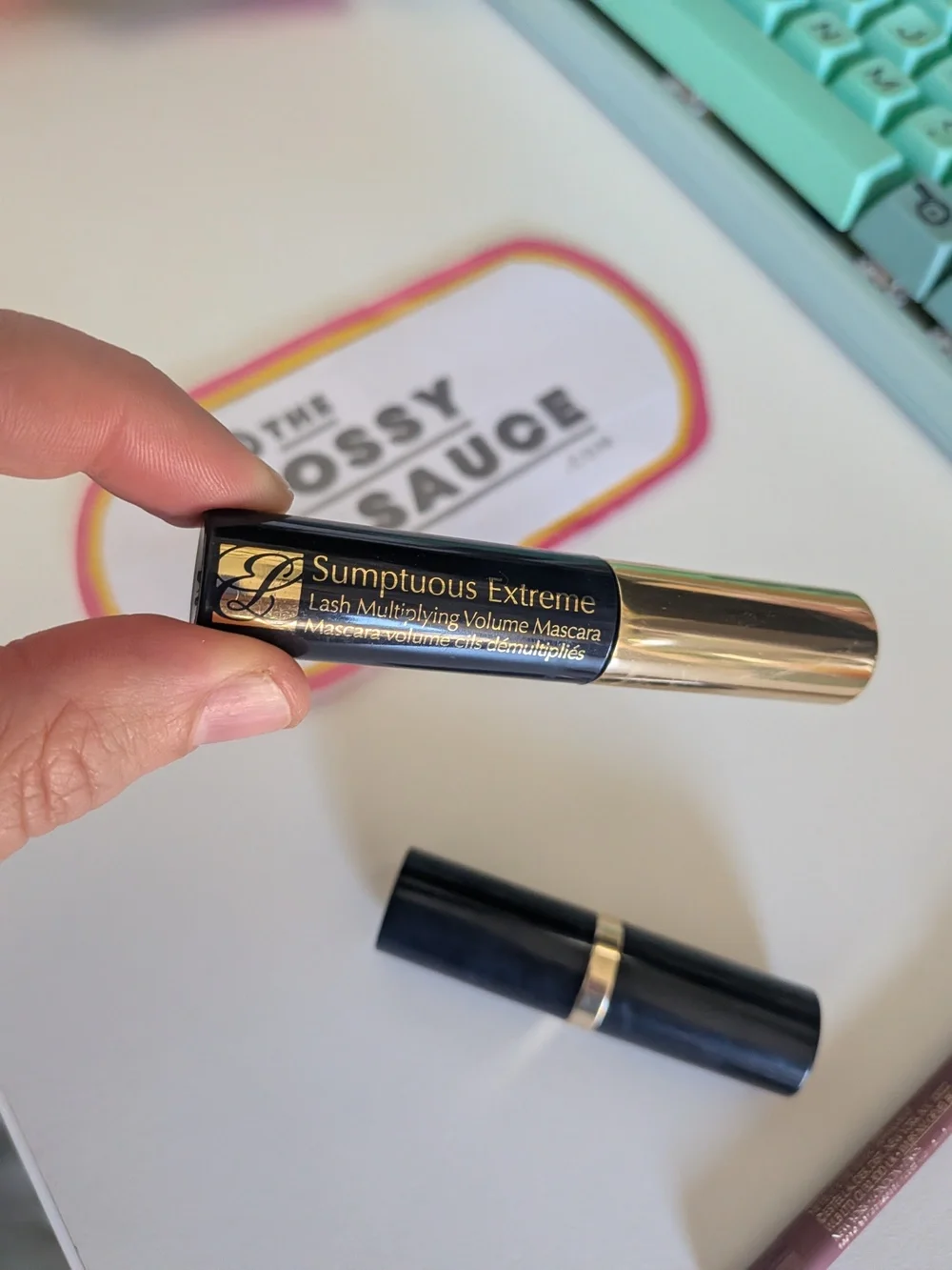 🌸 Estee Lauder Rebellious Rose Lipstick + Mauve Lip Liner + Black Mascara Trio